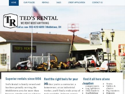 teds tool rental skid steer middletown ohio|ted's tent middletown ohio.